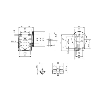 Przekładnia MPRV 030 1/15 56B14